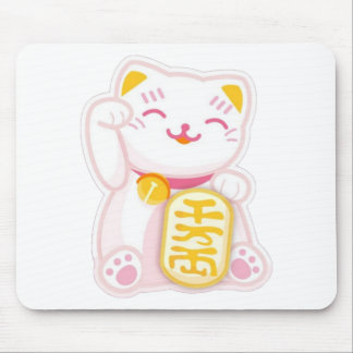 Mousepad rosa do neko do maneki