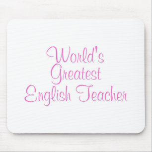 Mousepad Rosa do professor de inglês dos mundos o grande