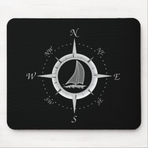 Mousepad Rosa do veleiro e de compasso