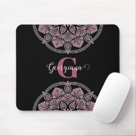 Mousepad Rosa Dot Mandala Monogramas