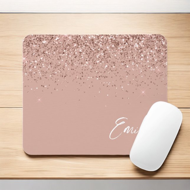 Mousepad Rosa Dourado-menina - Mous-Monograma Rosa-Brilhant (Criador carregado)
