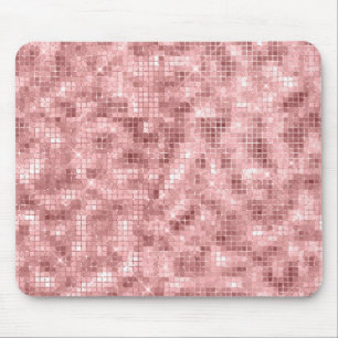 Mousepad Rosa Dourado Rosa Luxo Brilhante Garota