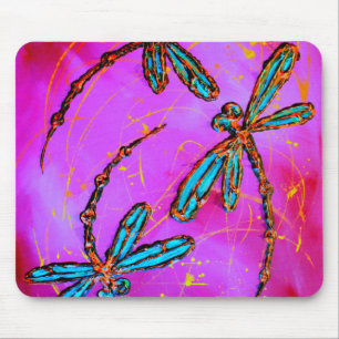 Mousepad Rosa elétrico do Flit da libélula