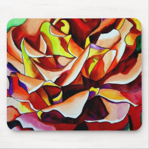 Mousepad Rosa flor do pôr do sol alpino
