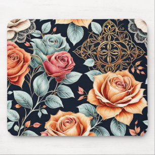 Mousepad Rosa Floral sofisticado
