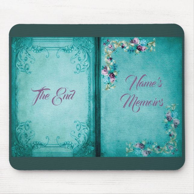 Mousepad Rosa floral vitoriano elegante (Frente)