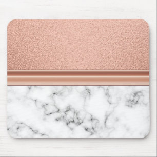 Mousepad Rosa Gold Foil em Marble
