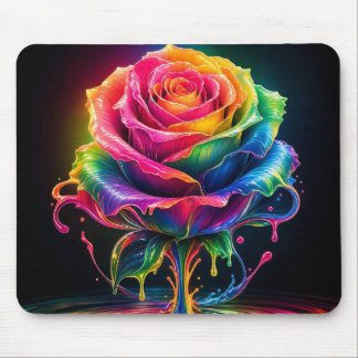 Mousepad rosa gotejante colorida