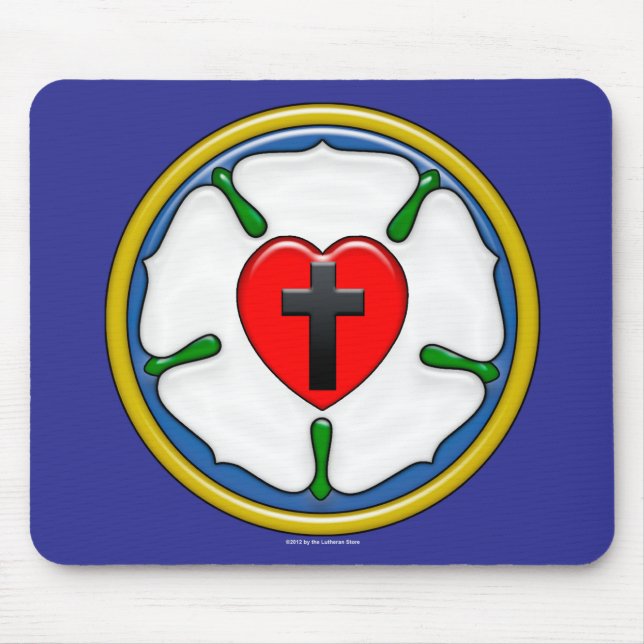 Mousepad Rosa Lutero Embossed-Look (Frente)