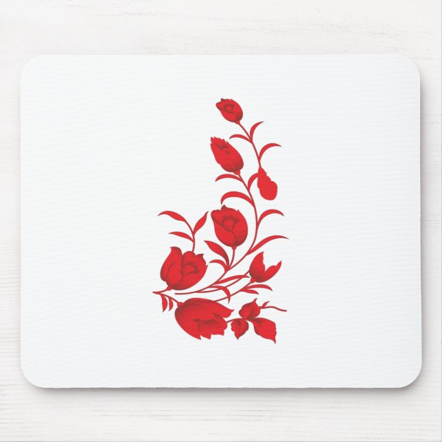 Mousepad Rosa Madder, Thunderbird floral design (Frente)