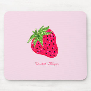 Mousepad Rosa Morango Brilhante Resplandecente
