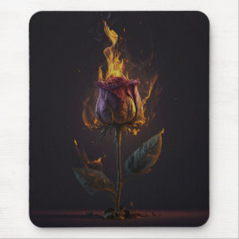 Mousepad rosa no fogo