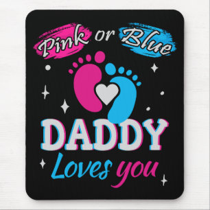 Mousepad Rosa ou Azul, Pai te ama