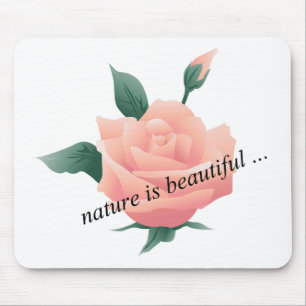 Mousepad Rosa (Peach) - Natureza bonita