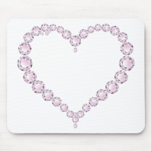 Mousepad Rosa Quartz Gem Heart