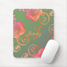 Mousepad Rosa romântico