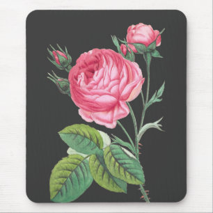 Mousepad Rosa rosa floral moderno