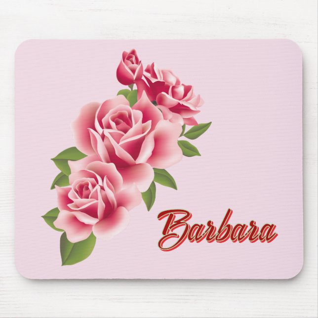 Mousepad Rosa Rosa Personalizada (Frente)