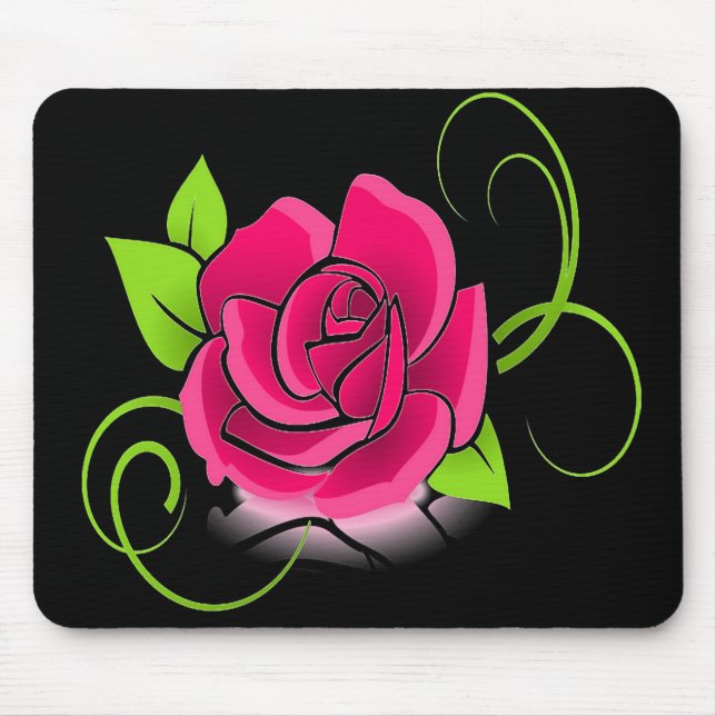 Mousepad Rosa Rosa Rosa Brilhante (Frente)