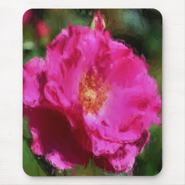 Mousepad Rosa Rosa Rosa Rosa Rosa Cor Rosa Desenhando Arte  (Frente)