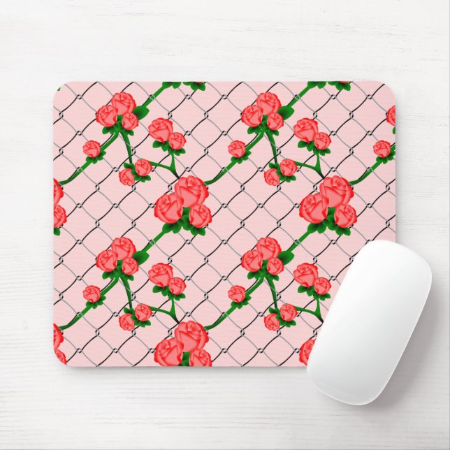 Mousepad Rosa Rosa Rosa Rosa Rosa, Rosa, Subindo Cadeias de (Com mouse)