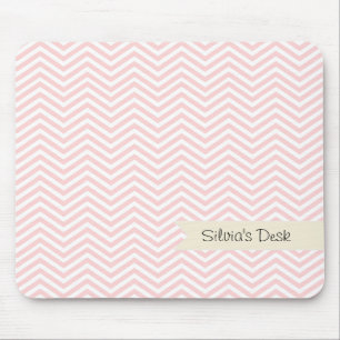 Mousepad Rosa Salmon Chevron