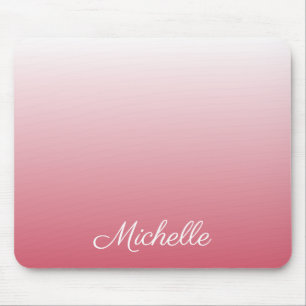 Mousepad Rosa salmon personalizado do ombre do inclinação