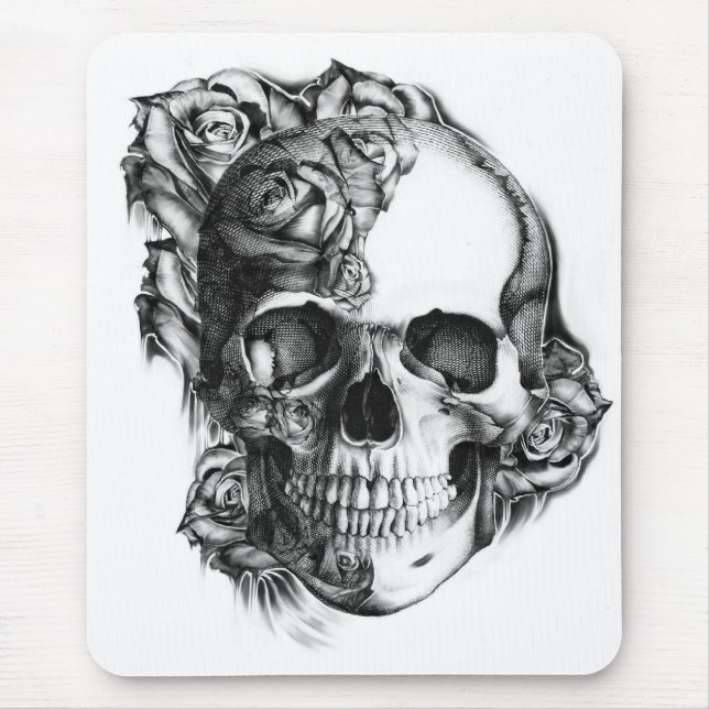 Mousepad Rosa Skull (Frente)