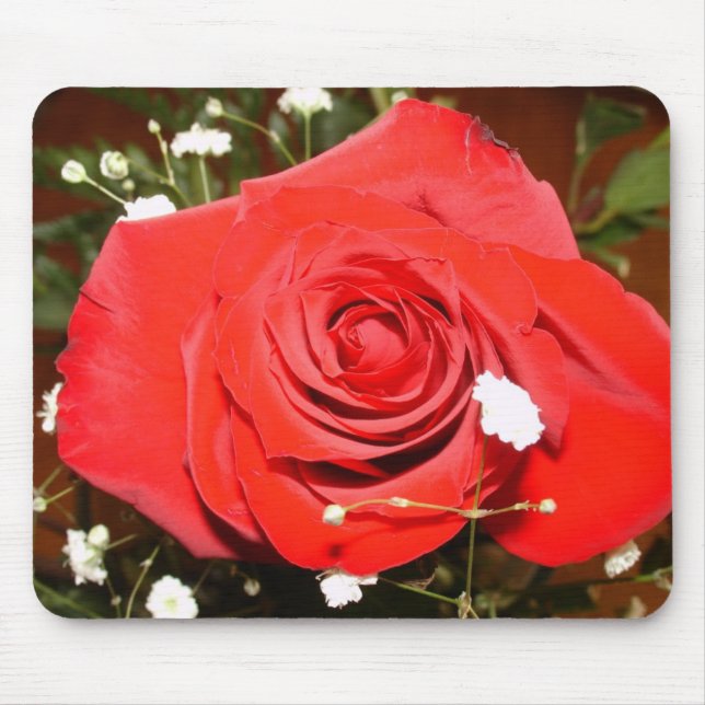 Mousepad rosa vermelha (Frente)