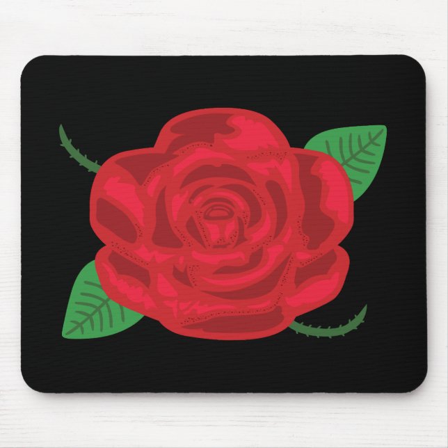 Mousepad Rosa vermelha bonito (Frente)