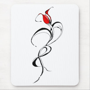 Mousepad rosa vermelha de Design Tribal
