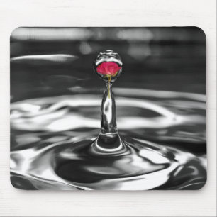 Mousepad Rosa Vermelha em Gota