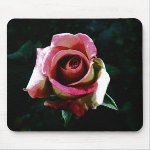 Mousepad Rosa vermelha pintada a óleo