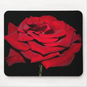 Mousepad Rosa vermelha - Preto