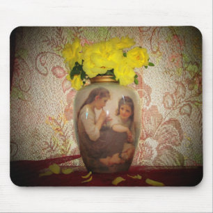 Mousepad Rosas Amarelas em Velho Vaso
