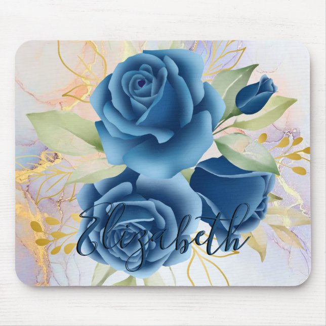 Mousepad Rosas azuis (Frente)