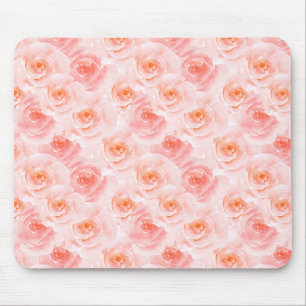 Mousepad Rosas bonito de Cor de Água Rosa