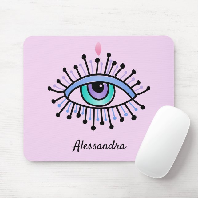 Mousepad Rosas claro Místicas De Olhos Para Todos Os Olhos (Com mouse)