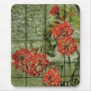Mousepad Rosas de escalada alaranjados