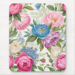 Mousepad Rosas De Jardim Terrestre E Folhas De Peões