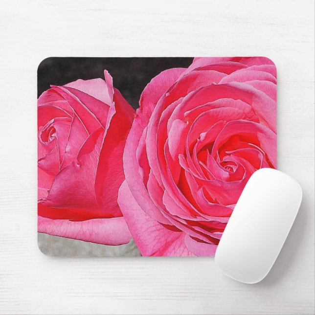 Mousepad Rosas de Subida Rosa (Com mouse)