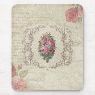 Mousepad Rosas de vinheta e engravação