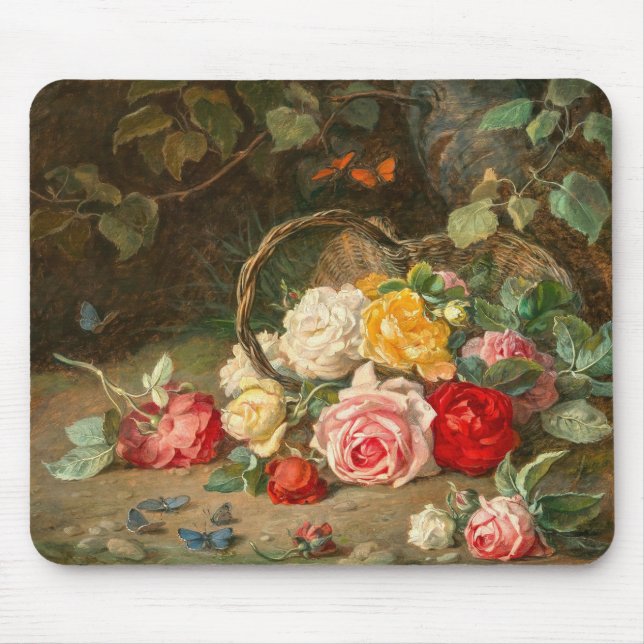 Mousepad Rosas em uma cesta - Josef Neugebauer (Frente)