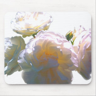 Mousepad Rosas esbranquiçados de cor laranja esbranquiçada