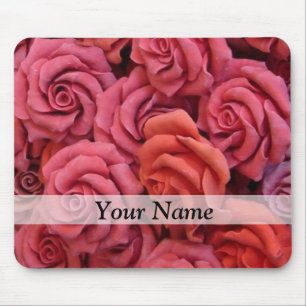 Mousepad Rosas florais cor de rosa