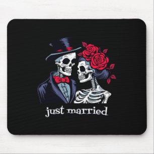 Mousepad Rosas Noiva De Esqueleto E Halloween De Esqueleto