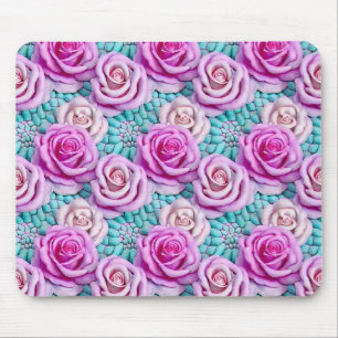Mousepad Rosas Rosa 3D