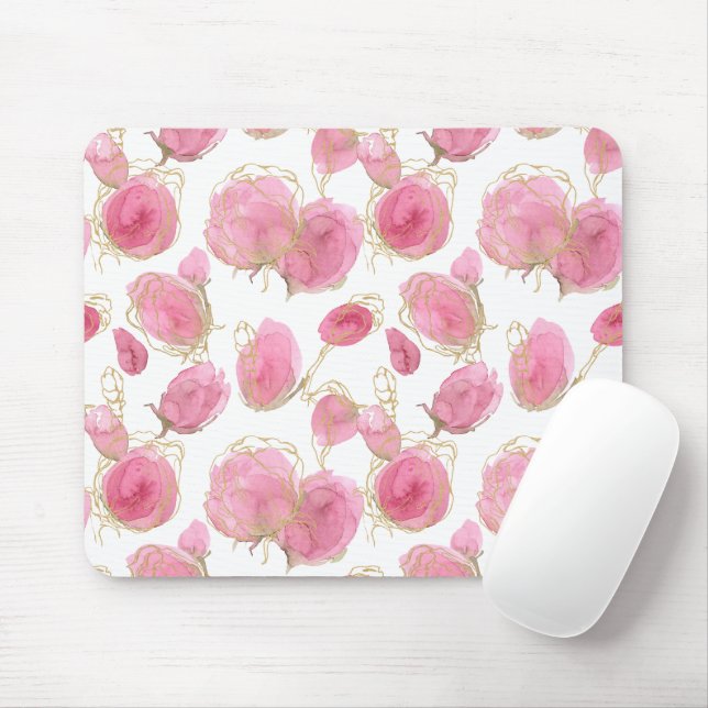 Mousepad Rosas rosadas (Com mouse)