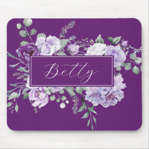 Mousepad Rosas Roxas Personalizadas