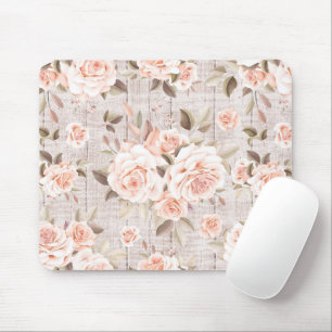 Mousepad Rosas Russos de Madeira e Vintage Chique Romântic